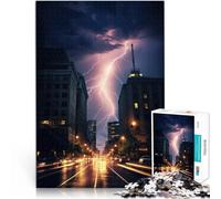puzzle 1000 pezzi per adulti Skyline della città dei fulmini Gioco intellettuale giocattolo è ideale come regalo per tutta la famiglia 38x26cm