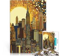 puzzle 1000 pezzi per adulti Skyline di New York City all'alba giocattoli educativi per l'apprendimento Migliorare l'amore tra le coppie 50x70cm