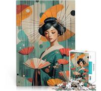 puzzle 1000 pezzi per adulti Sogni sereni di geisha Difficile da completare ma divertente e umoristico Migliorare l'amore tra le coppie 38x26cm