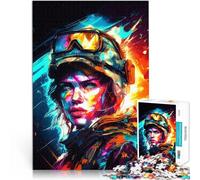 puzzle 1000 pezzi per adulti Soldato donna Pop Art Giocattoli educativi per l'apprendimento Giochi per famiglie regali per amici e familiari 75x50cm
