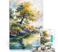 puzzle 1000 pezzi per adulti Solitudine lungo il fiume Giocattolo educativo intellettuale decomprimente Migliorare l'amore tra le coppie 38x26cm