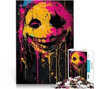 puzzle 1000 pezzi per adulti Sorriso Pazzesco Faccia Colorata Per il divertimento in famiglia Gioco educativo per compleanno e Natale 75x50cm