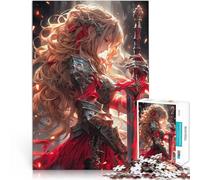 puzzle 1000 pezzi per adulti Spada Fanciulla Angelo Difficile da completare ma divertente e umoristico Lista dei desideri con Babbo Natale 75x50cm