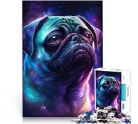 Puzzle 1000 pezzi per adulti spazio colore carlino competizione velocità a mano 26x38cm sollievo dallo stress staycation uccidere il tempo per i 14 anni e più