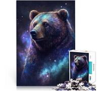 Puzzle 1000 pezzi per adulti spazio galassia orso marrone attività familiare puzzle 26x38cm migliorare l'amore tra coppie per adolescenti 14 anni e più