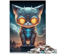 Puzzle 1000 pezzi per adulti spazio-meccanico gatto interessante puzzle per ridurre lo stress analisi e logica 26 x 38 cm