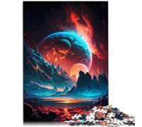 Puzzle 1000 pezzi per adulti spettacolo di pianeti cosmici per puzzle, 50 x 70 cm, con poster e foglio di domande assortite per i 14 anni