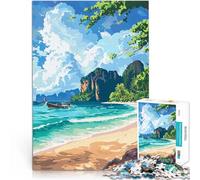 puzzle 1000 pezzi per adulti Spiaggia della Thailandia Difficile da completare ma divertente e umoristico Decorazione della casa 75x50cm