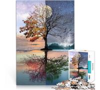puzzle 1000 pezzi per adulti stagioni Aiuta il cervello ad allenare i giocattoli che creano dipendenza per coltivare la pazienza Un'opera d'arte 38x26cm