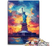 Puzzle 1000 pezzi per adulti Statua della Libertà, gioco per famiglie antistress, sfida difficile, rafforza l'amore tra coppie, 50X75CM