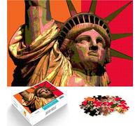 puzzle 1000 pezzi per adulti STATUA DELLA LIBERTÀ NYC Difficile da completare ma divertente e umoristico Migliorare l'amore tra le coppie 38x26cm