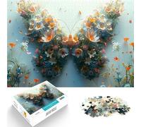 puzzle 1000 pezzi per adulti Stile floreale a farfalla Difficile da completare ma divertente e umoristico Regali di Babbo Natale segreto 75x50cm