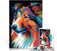 puzzle 1000 pezzi per adulti Stile Rough Collie 1 Antistress Vacanza in patria Uccidere il tempo offerte come regali per tutta la famiglia 52x38cm