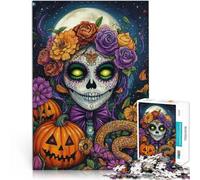 Puzzle 1000 pezzi per adulti Strega magica di Halloween Fatto di cartone per età 14+ Gioco antistress per famiglie, sfida difficile Idee regalo misurare:26x38cm/10.24 x 14.96pollice