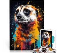 puzzle 1000 pezzi per adulti Suricato colorato Giocattolo educativo intellettuale decomprimente Lista dei desideri con Babbo Natale 75x50cm