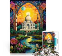 puzzle 1000 pezzi per adulti Taj Mahal dell'India Antistress Vacanza in patria Uccidere il tempo Migliorare l'amore tra le coppie 75x50cm