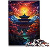 Puzzle 1000 pezzi per adulti Tempio Bulguksa Corea del Sud gioco stimolante e gioco familiare per adolescenti dai 14 anni e oltre 26 x 38 cm
