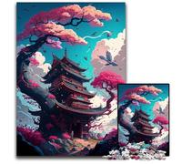 Puzzle 1000 pezzi per adulti Tempio giapponese Puzzle impossibili per adulti Regalo perfetto per l'arredamento della casa e il divertimento delle vacanze 50x75CM/19,68x29,52 pollici
