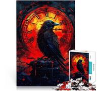 puzzle 1000 pezzi per adulti Tempo rosso del Corvo Giocattolo educativo intellettuale decomprimente è ideale come regalo per tutta la famiglia 38x26cm