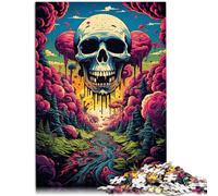 Puzzle 1000 pezzi per adulti teschio fantastico colorato giocattolo educativo di apprendimento un'opera d'arte per un adolescente di 14 anni e oltre 50 x 75 cm