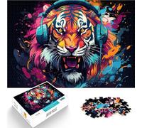 Puzzle 1000 pezzi per adulti Tigre Artistica Colorato Puzzle Difficile 26x38cm è ideale come regalo per tutta la famiglia