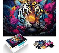 Puzzle 1000 pezzi per adulti Tigre competizione di velocità a mano 26 x 38 cm difficile da completare ma divertente e umoristico per adolescenti dai 14 anni in su