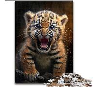 Puzzle 1000 pezzi per adulti Tigre in legno, giocattoli regalo educativi intellettuali decompressivi divertenti gioco per famiglie 50x75cm festa di compleanno per uomini e donne