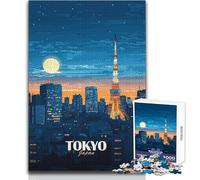 Puzzle 1000 pezzi per adulti Tokyo Giappone Paesaggio urbano di notte Giochi educativi Sfida difficile Giocattoli antistress Dimensioni 38x26cm