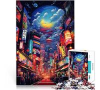 Puzzle 1000 pezzi per adulti Tokyo Giappone Puzzle educativo di apprendimento con poster corrispondente e foglio di domande per adolescenti dai 14 anni e oltre 26 x 38 cm