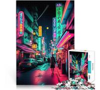 puzzle 1000 pezzi per adulti Tokyo neon City Giappone Antistress Vacanza in patria Uccidere il tempo Lista dei desideri con Babbo Natale 75x50cm