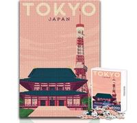 Puzzle 1000 pezzi per adulti Tokyo Travel Poster Giochi educativi Sfida difficile Giocattoli antistress Dimensioni 38x52cm