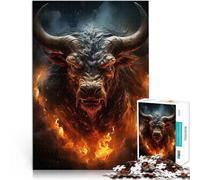 puzzle 1000 pezzi per adulti Toro infernale Giocattoli che creano dipendenza e sfidano l'intelligenza del cervello grande regalo 38x26cm