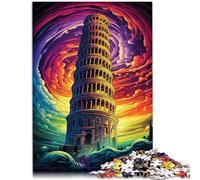 Puzzle 1000 pezzi per Adulti Torre Pendente di Pisa Italia Giocattoli Anti-Stress 19,7 "x 29,5" Allenare il Cervello e le Mani