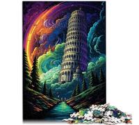 Puzzle 1000 pezzi per Adulti Torre Pendente di Pisa Italia Gioco educativo Sfida Giocattolo 10,27 "x 14,96" Sfida di intelligenza cerebrale Giocattoli avvincenti