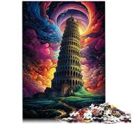 Puzzle 1000 pezzi per adulti Torre pendente di Pisa Italia Puzzle educativo di apprendimento Un'opera d'arte per un adolescente di 14 anni e oltre 50x70cm