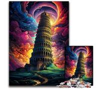 Puzzle 1000 pezzi per adulti Torre pendente di Pisa Italia Puzzle in legno per adulti Rompicapo stimolante Giocattolo rilassante per adolescenti 1000 pezzi (75x50 cm)