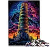 Puzzle 1000 pezzi per adulti Torre pendente di Pisa Italia Puzzle per 10,27 "x 14,96" Regalo di compleanno di Natale per adolescenti da 14 anni e più