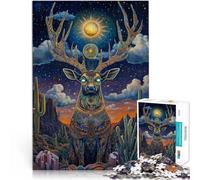 puzzle 1000 pezzi per adulti Totem del cervo Giocattoli che creano dipendenza e sfidano l'intelligenza del cervello Regalo divertente 52x38cm