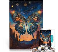 puzzle 1000 pezzi per adulti Totem farfalla fantasy Fatto di legno,per età 14+ Per il divertimento in famiglia Regali di gioco di Natale。misurare:50x75cm/19.68x29.52pollice