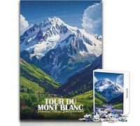 Puzzle 1000 pezzi per adulti Tour Du Mont Blanc Paesaggio Poster Giochi educativi Sfida difficile Giocattoli antistress Dimensioni 38x52cm