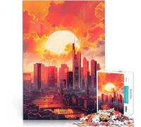 puzzle 1000 pezzi per adulti Tramonto a Francoforte, Germania Allena il tuo cervello e le tue mani Lista dei desideri con Babbo Natale 50x70cm