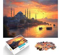puzzle 1000 pezzi per adulti Tramonto a Istanbul Giocattolo educativo intellettuale decomprimente Regalo di compleanno, regali, arte murale 52x38cm