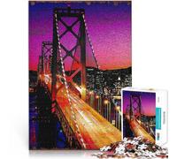 puzzle 1000 pezzi per adulti Tramonto sul Golden Gate Bridge Vacanza a casa: uccidere il tempo è ideale come regalo per tutta la famiglia 75x50cm
