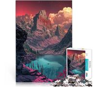 puzzle 1000 pezzi per adulti Tramonto sul lago di montagna Per il divertimento in famiglia Ogni pezzo è unico - Gioco divertente e stimolante per tutta la famiglia 52x38cm