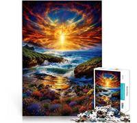 puzzle 1000 pezzi per adulti Tramonto sul mare Antistress Vacanza in patria Uccidere il tempo offerte come regali per tutta la famiglia 38x26cm
