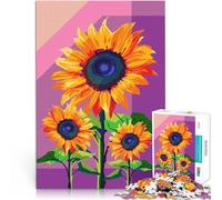 puzzle 1000 pezzi per adulti Tre girasoli Giocattoli che creano dipendenza e sfidano l'intelligenza del cervello Adatto alle coppie 50x70cm