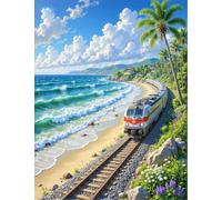 Puzzle 1000 pezzi per Adulti Treno dell'isola, 75x50cm Puzzle Impossibile e Difficili, Puzzles Decorativo per Soggiorno e Camera, Idea Regalo per Amanti dei Puzzle