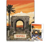 Puzzle 1000 pezzi per adulti Tripoli Giochi educativi Sfida difficile Giocattoli antistress Dimensioni 38x52cm