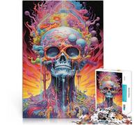 puzzle 1000 pezzi per adulti Trippy Art Familienspiel zum Stressabbau, schwierige Herausforderung tolles Geschenk75x50cm