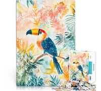 puzzle 1000 pezzi per adulti Tucano nel paradiso tropicale giocattoli educativi per l'apprendimento Migliorare l'amore tra le coppie 52x38cm